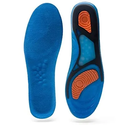 Massaging Gel Insoles Mens Work Shoe Running Arch Support Women: US 5.5-10 • $16.43