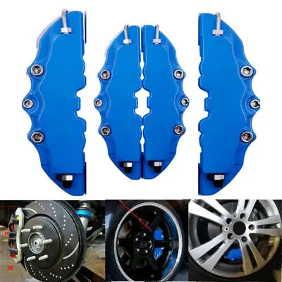 $49.35 • Buy 4x Blue 3D Style Front+Rear Car Disc Brake Caliper Cover Parts Brake Accessories