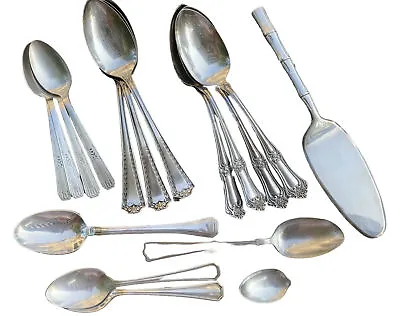 Oneida VTG Lot 17 Pieces Flatware  WM Rogers Crown Silver Amsilco Sheffield • $5