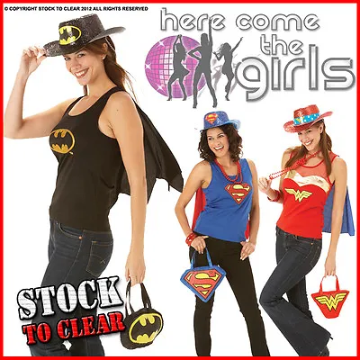 £9.99 • Buy HEN PARTY SUPER HERO KITS Top/Cape/Hat/Bag Fancy Dress Costume LIMITED STOCK