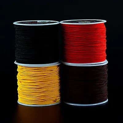 Craft Elastic Stretch Round Beading Cord Braided String Rattail Rope 0.8mm-1.5mm • £3.11