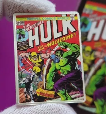 Vintage Marvel Comics  The Incredible Hulk   1 Troy Oz .999 Fine SILVER Bar COA  • $0.99