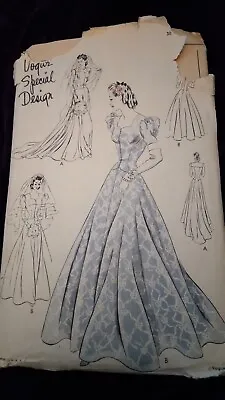 Vintage Vogue Special Design Bridal Gown Pattern S-4205 Bust 30 • $40