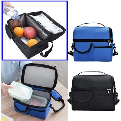 8L Insulated Lunch Bags Adult Kids Men Thermal Cool Hot Food Storage Tote Box H • £9.16