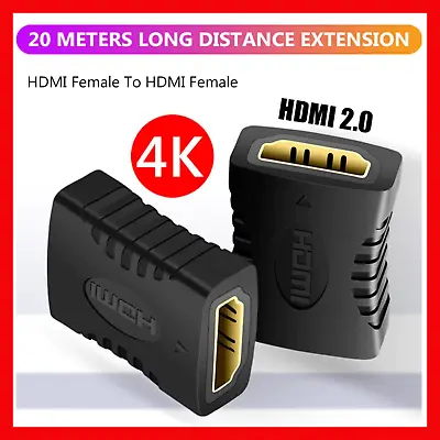 Hdmi 4k Extender Adapter Female To Female Coupler Joiner Connector Hdtv Pc Uk. • £2.39