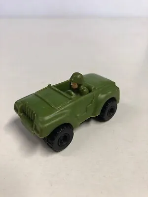 Marx ? Vintage G I Joe Jeep With Driver Army Green Hard Plastic 1960s N6 • $7