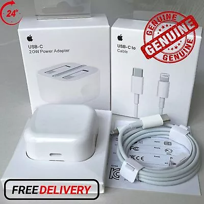 Genuine USB-C Fast Power Adapter Charger PD Plug/ Cable For IPhone 15/14/13/12 • £2.95
