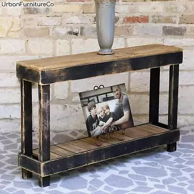 Cabin & Lodge Farmhouse Rustic Combo Console Table Distressed Finish Furniture • $211