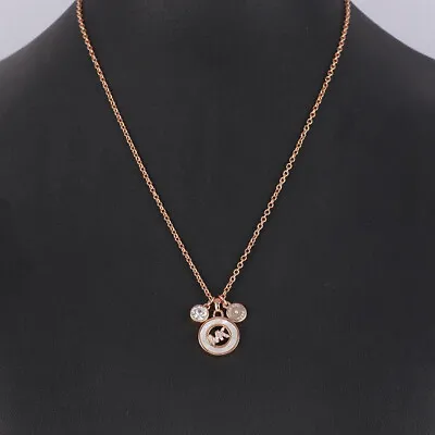 Michael Kors Hollowed Fashion  Inlaid Shell Mother Shell Letter Necklace Gift • $25.66