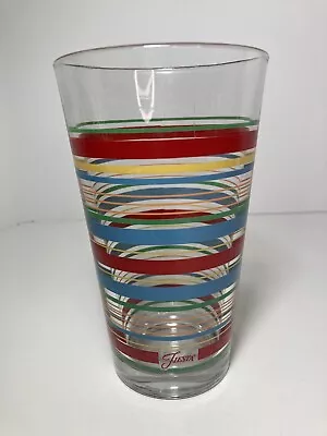 $10.99 • Buy Fiestaware FIESTA Libbey Mambo Striped Drinking Glass Pint Tumbler REPLACEMENT
