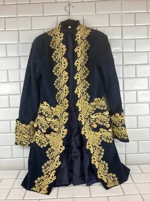 Victorian Colonial Style Fancy Coat Mens Size Small Blue/Gold • $39.99