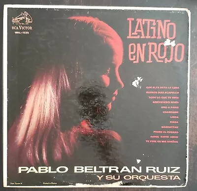 Pablo Beltran Ruiz Y Su Orquesta  Latino En Rojo  Vinyl Record LP • $22.99