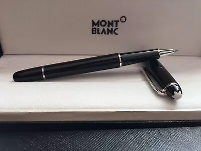 Montblanc Meisterstuck 163 Black And PLATINUM Rollerball Pen Germany • $55