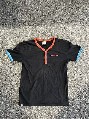 Retro Carbrini Polo Shirt Kids Bous Large Age 12-13 Black Blue Red Polo  • £1