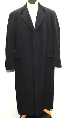 £125 • Buy Beautiful Navy Blue Overcoat With Velvet Collar Designed By Pierre Cardin 50r