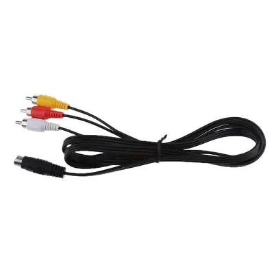 Premium S-Video 7-pin Male To 3 RCA Male Video Adapter Cable Converter Cord • £6.19