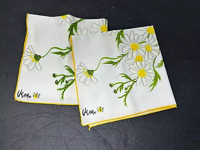 Vintage Vera  Napkins Floral Daisy Set Of 2 16.5  • $26