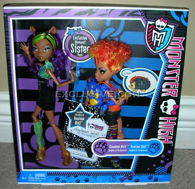 Monster High Werewolf Sisters Exclusive 2-Pack Clawdeen And Howleen Wolf 1st ED. • $94.99