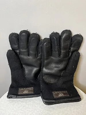 UGG AUSTRALIA MENS FUR LINED LEATHER AND KNIT TECH GLOVES - Small/Medium • $34.99