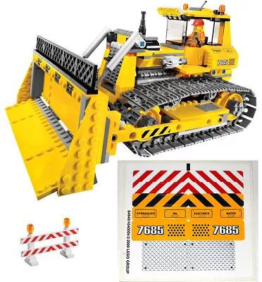 LEGO 7685 Dozer - NEW STICKER SHEET ONLY - 2009 City Town Construction Bulldozer • $28.21
