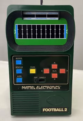 VINTAGE Mattel Electronic Football 2 Game - Handheld -Works Great -Retro - Gift • $33.96