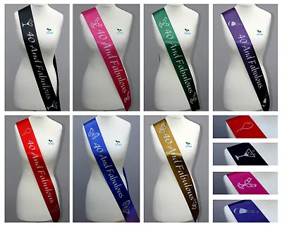 40th Birthday Sash Personalised Special Birthday Various Colours 40th Gift Sash • £3.80