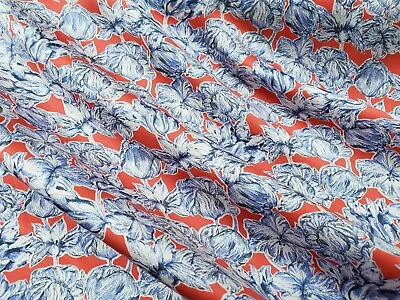 Liberty Satin Silk 100% 'Matilda Tulip' (per Metre) Dress Fabric • £31.99