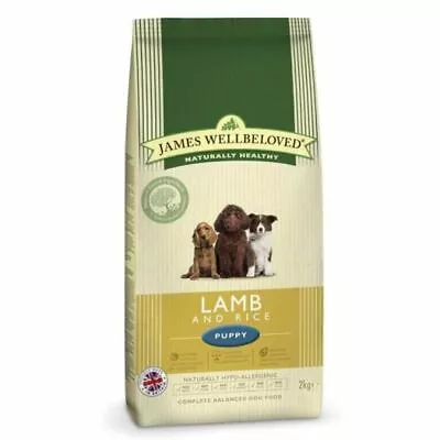 James Wellbeloved Lamb Rice 2kg Dry Dog Food Hypoallergenic Kibble For Puppy • £17.01