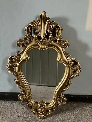 £95 • Buy Vintage Ornate Gold Wall Mirror Baroque Carved Framed Hanging Decorative Mirror