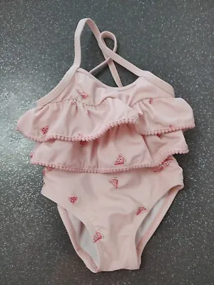 Girls The Little White Company Watermelon Swimsuit 0-3 Months • £3