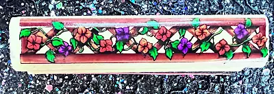 Vintage Rubber Stamp  Trellis With Morning Glory  By Sky Kids  3 1/2 X 3/4  • $4.25