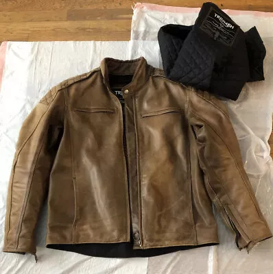 Triumph D30 Leather Jacket MotorCycle Mens Size XL • $250