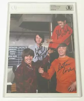 THE MONKEES Signed Autograph Auto 8x10 Photo By All 4 Members Slab JSA BAS • $899.99