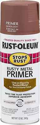 Rust-Oleum 7769830 Stops Rust Spray Paint 12-Ounce Flat Rusty Metal Primer • $12.86