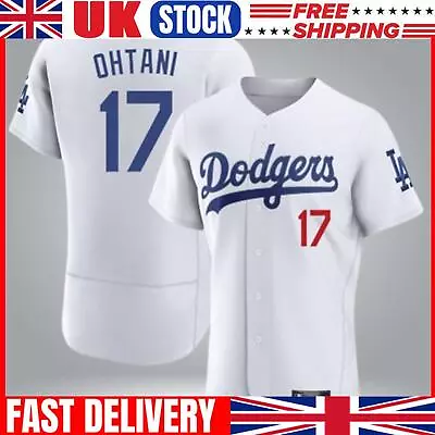 Men Shohei Ohtani #17 Los Angeles Dodgers White Flex Base Jersey Stitched NEW; • £21.22