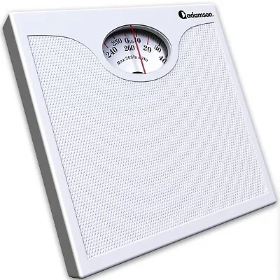 Adamson A22 Bathroom Scale For Body Weight - Up To 260 LB Analog Dial White • $18.95