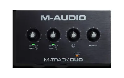 M-Audio M-Track Duo USB Audio Interface For Recording - Black • £50
