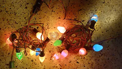 Vintage Christmas Tree Lights  2 Strings 14 C-7 Bulbs • $22