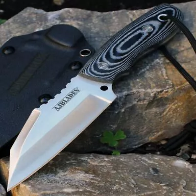 AJBLADES 328BK Micarta Handle Kydex Sheath Boot Hunting Knife • $16.50