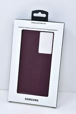 Samsung S-View Flip Cover Case For Samsung Galaxy S22 Ultra 5G - Burgundy NEW !! • $18.75