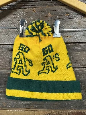 MLB Oakland A's Athletics Beanie Hat Knit Cap Baseball Go A’s Yellow/green OS • $10