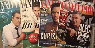 Vanity Fair Magazine Lot Of 4 - Chris Pratt Alec Baldwin Bradley Cooper • $24.59