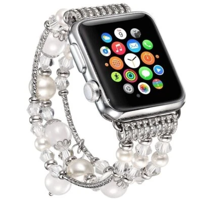 $18.99 • Buy Bling Agate Beads Strap For Apple Watch Band IWatch Series 8 7 SE 6 5 4 3 2 1