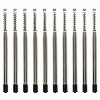 10 Pcs Ballpoint Pen Refills With Spring Ink 1.0mm Nib Medium For Parker • $7.58