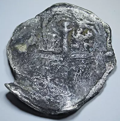 1600's Shipwreck Spanish Mexico Silver 8 Reales Genuine Pirate Treasure Cob Coin • $264.95