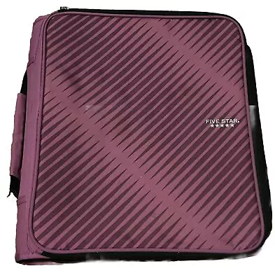 Five Star Zipper Binder - Pink & Purple - 2 Sections Multiple Pockets • $14.99