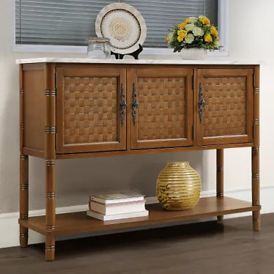 Farmhouse Console Table With Storage Rustic Entryway Sofa Table With Open Shelf • $168.69