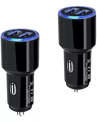 USB Car Charger 2 Pack 4.8A Fast Charging Dual Port Cigarette Lighter Adaptor • $12.99