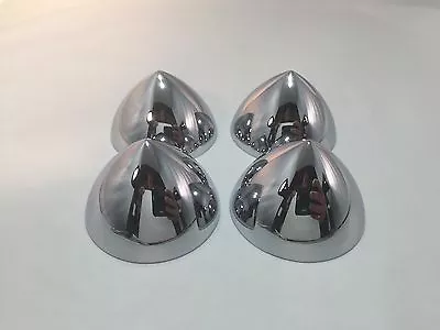 Set Of 4 2.5  Chrome Bullet Nose Hubcap Center Accessory Hot Rod Rat Rod Custom  • $26.99