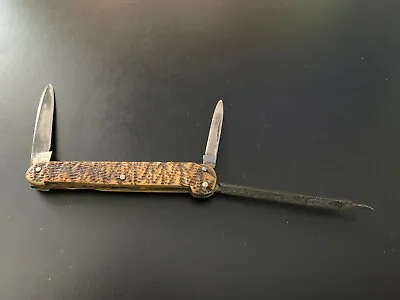 Antique H Boker & Co Improved Cutlery Pocket 2 Blade  Knife With Nail File • $120